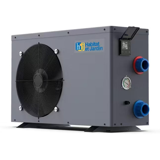 Kit de piscina retangular em madeira Tampa - 7,20 x 4,20 x 1,44 + Bomba de calor