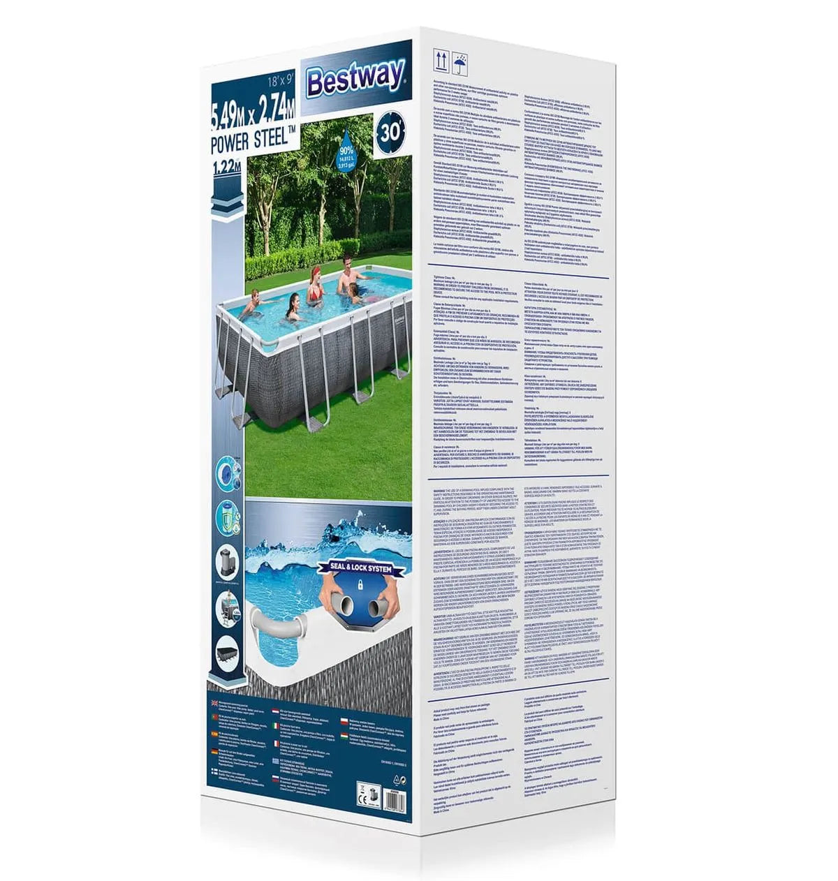 Piscina retangular Bestway Power Steel 5,49 x 2,74 A 1,22