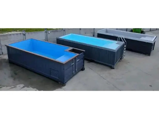 Piscina contentor de 6m x 2,4m com iluminação LED