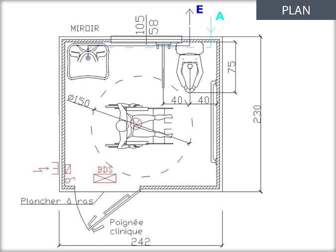 cabine wc public RDC