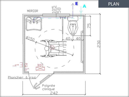 cabine wc public RDC